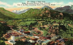 Vintage Postcard 1954 Village Estes Park Rocky Mountain National Park Colorado