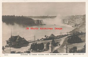 Canada, Ontario, Niagara Falls, RPPC, Victoria Park Entrance, Leslie Photo