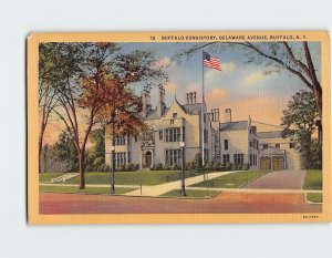 Postcard - Buffalo Consistory, Delaware Avenue - Buffalo, New York