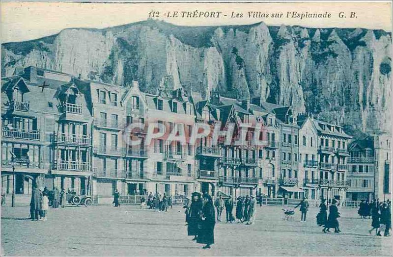 Postcard Old TREPORT-Villas on the Esplanade