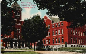 Lansing MI Industrial School for Boys c1913 Postcard G56