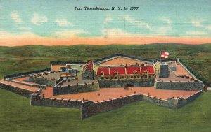Vintage Postcard 1948  Beauty & Experience Model Fort Ticonderoga New York NY