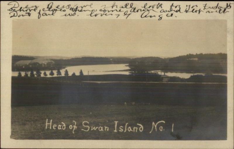 Head of Sawn Island ME c1905 Real Photo Postcard