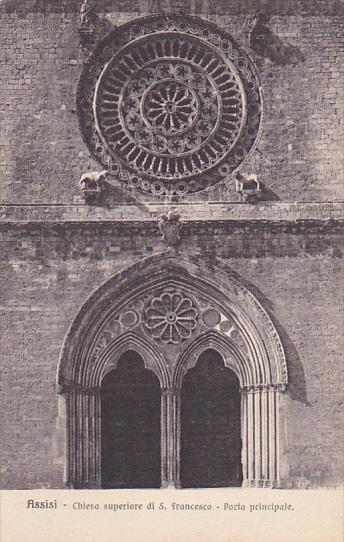 Italy Assisi Chiesa superiore di San Francesco Porta principale