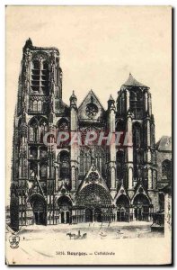 Old Postcard Bourges Cathedral