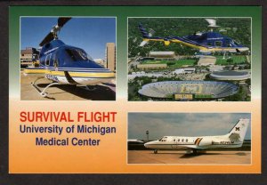 MI University of Michigan Air Medical Center Helicopter Plane Stadium Ann Arbor