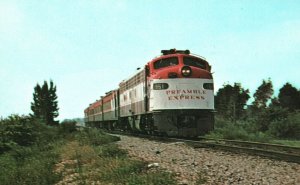 Vintage Postcard The Preamble Express Union Pacific Locomotive Hollywood Florida