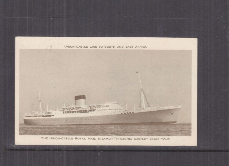  PRETORIA CASTLE , UNION CASTLE LINE, 1965 ppc., used..
