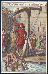 Germany \Baker Dunked for Selling Small Bread\ unused c1910