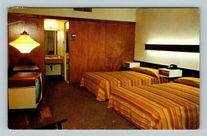 Charter House Hotel, Interior 1960's Room, Chrome Washington DC c1966 Postcard  