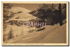 Old Postcard Beuil AM Station Summer Winter Sports