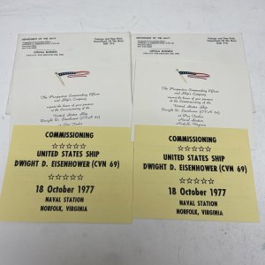 Lot 2 US Navy Commissioning of US Ship CVN 69 (18 October 1977 - Norfolk, VA)