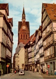 Germany Hannover Kramerstrasse Mit Marktkirche 1959