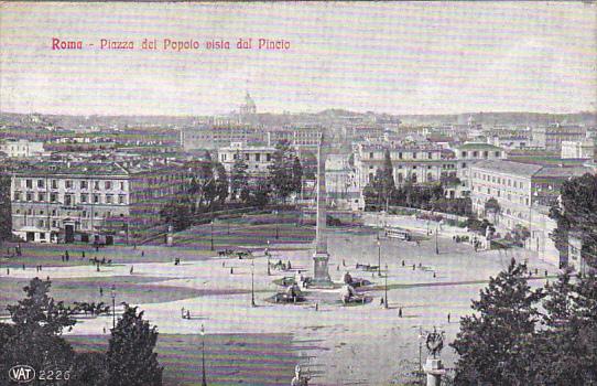 Italy Roma Rome Piazza dei Popolo vista dal Pincio