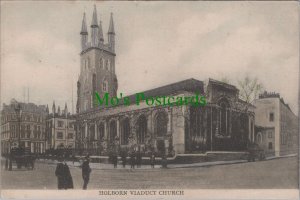 London Postcard - Holborn Viaduct Church, Glitter Surface RS36659