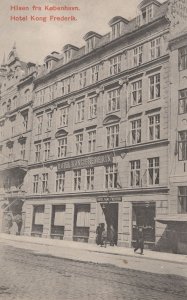 Hotel Kong Frederik Copenhagen Denmark Old Postcard