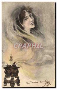 Old Postcard Fantasy Illustrator Woman