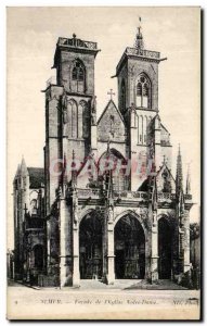 Old Postcard Semur Farade De Notre Dame