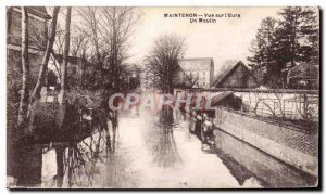 Old Postcard Maintenon View the & # 39Eure Mill A mill