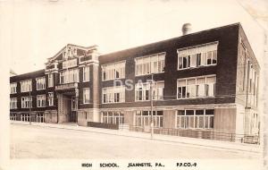 Pennsylvania Pa Real Photo RPPC Postcard c30s JEANNETTE High School Building