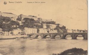 BF17542 namur citadelle citadele et pont de jambes   belgium front/back image