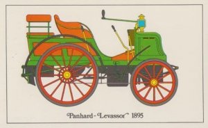 Panhard Levassor 1895 Victorian Paris To Bordeaux Race Classic Car Postcard