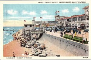 Postcard SHOPS SCENE Galveston Texas TX AI0610