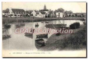 Postcard Old Croisic Peche Boats in the Port