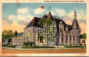 Michigan Saginaw Federal Building and Post Office 1939 Curteich