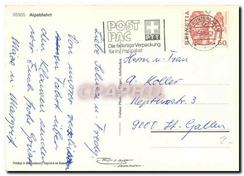 Postcard Modern Alpabfahrt