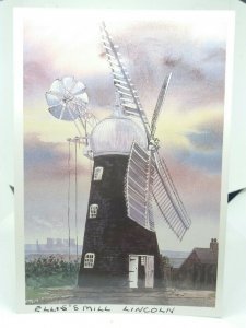 Ellis's Mill Lincolnshire Vintage Art Painting Postcard by David Cuppleditch