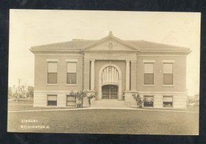 RPPC WILMINGTON OHIO PUBLIC LIBRARY BUILDING VINTAGE REAL PHOTO POSTCARD