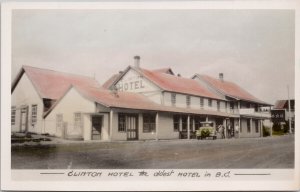 Clinton Hotel Clinton BC Oldest Hotel in British Columbia RPPC Postcard H17