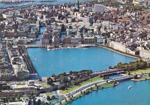 Germany Hamburg Blick auf die Alster Hotel Vier Jahreszeiten und Alsterpavillon