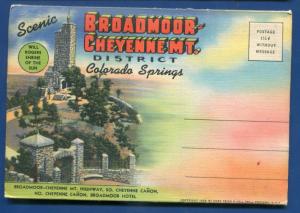 Broadmoor Cheyenne MT district Colorado Springs co Will Rogers postcard folder