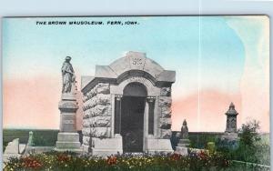 FERN, IA Iowa     The BROWN MAUSOLEUM      c1910s      Postcard