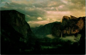 Storm Over Yosemite National Park California CA Chrome Postcard