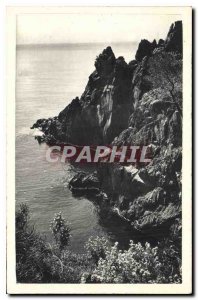 Old Postcard The Corniche d'Or Les Rochers in Seaside