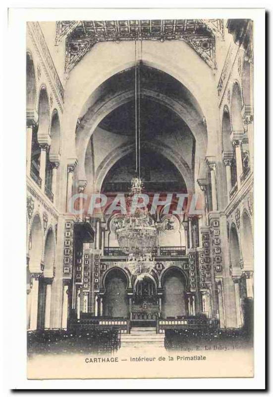 Tunisia Carthage Old Postcard Interior of the primatial