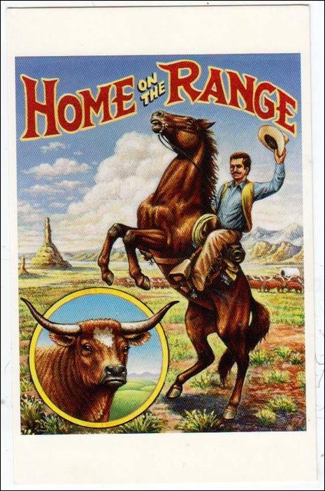 Home on the Range with 19c Stamp on Back