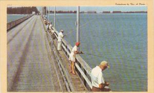 Florida Fishing Off The Causeway 1948 Dexter Press