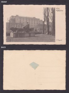 Vintage postcard, Austria Vienna, tourist office, statue