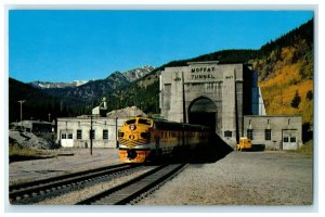 The Moffat Tunnel Rocky Mountains View Automobile From Rollinsville Postcard