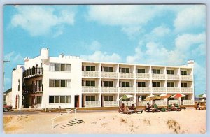 1950's CASTLE IN THE SAND MOTEL APARTMENTS OCEAN CITY MARYLAND MD POSTCARD