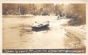 Boat Fishing, Real Photo - McKenzie River, Oregon OR  