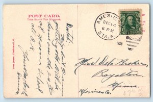 Ames Iowa Postcard C&NW Station Exterior Building c1908 Vintage Antique Posted