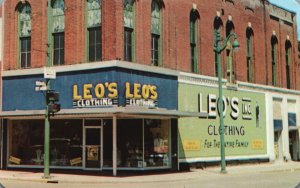 Postcard Leo's Inc Clothing For The Entire Family Your Charge Account is Welcome