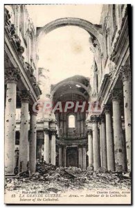 Old Postcard Arras Interior of the Cathedral Army