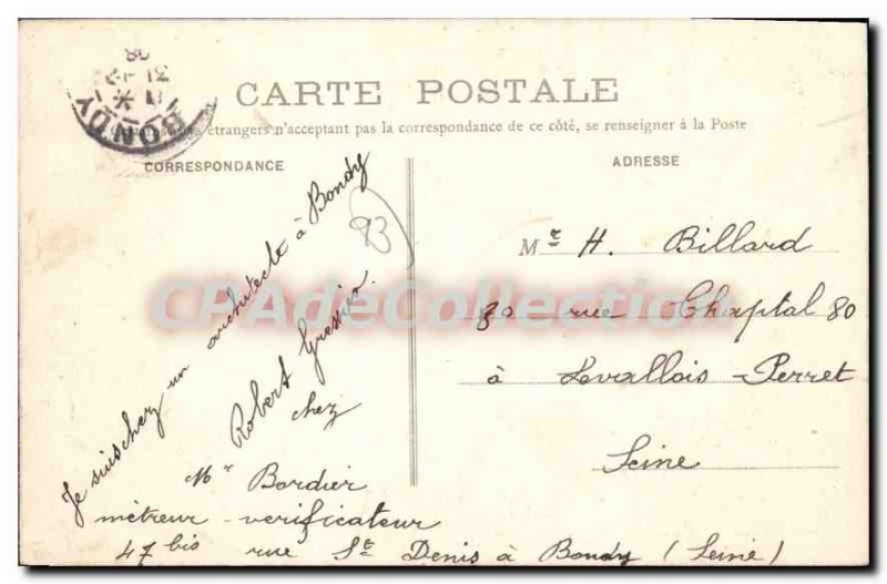 Old Postcard Le Raincy roundabout Thiers