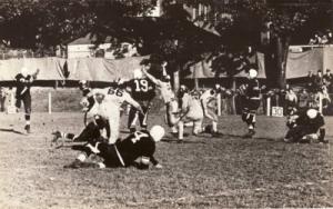 NJ   RUTHERFORD   Football -- Bulldogs  RPPC postcard